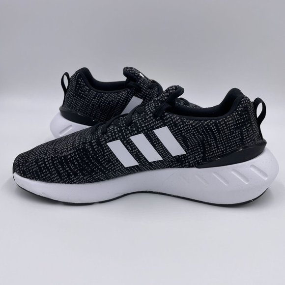 adidas Swift Run 22 Black / White Womens Shoes - Picture 2 of 8